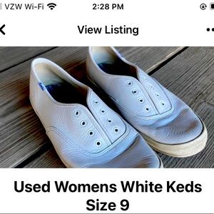 Womens White Keds size 9